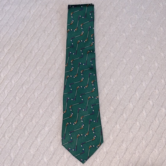 Salvatore Ferragamo Silk Golf Tie - Picture 5 of 5